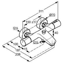 Baterie Kludi Zenta 351010538 (cada/ dus) Thumb