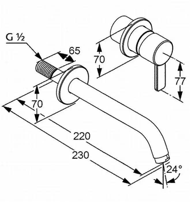 Baterie Kludi Zenta 382450575 (lavoar) - 2