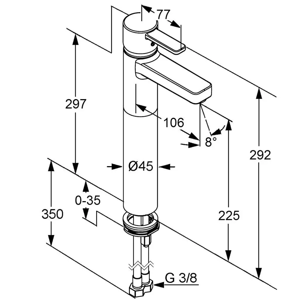 Baterie Kludi Zenta 382560575 (lavoar) - 2