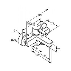 Baterie Kludi Zenta 386700575 (cada/ dus) Thumb