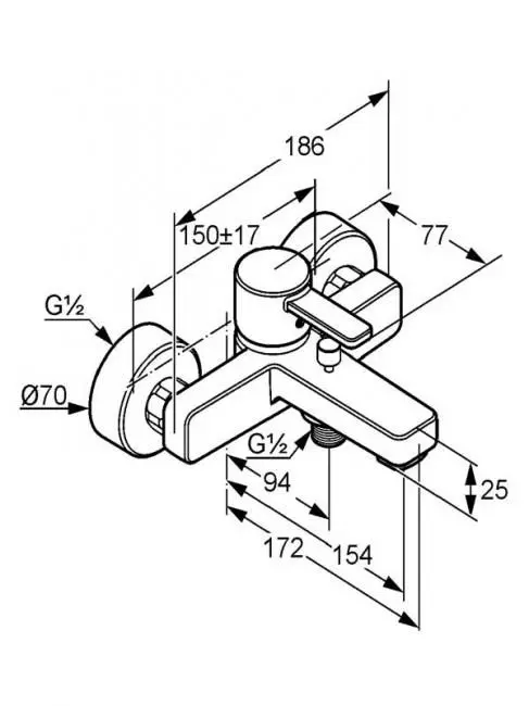 Baterie Kludi Zenta 386700575 (cada/ dus) - 2