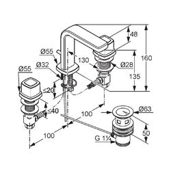 Baterie Kludi Q-Beo 501430542 (lavoar) Thumb