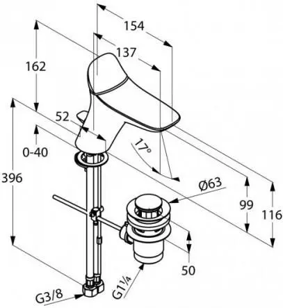 Baterie Kludi Ambienta 530230575 (lavoar) - 2