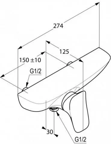 Смеситель Kludi Ambienta 537100575 (душ) - 2