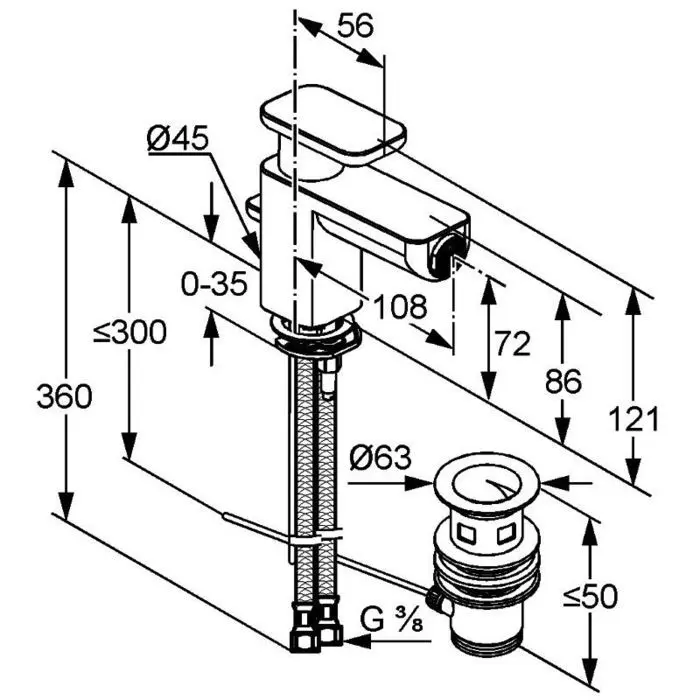 Baterie Kludi Esprit 562160540 (bideu) - 3
