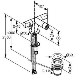 Смеситель Kludi New Waves 573130530 (биде) Thumb