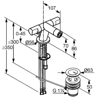 Смеситель Kludi New Waves 573130530 (биде) - 2
