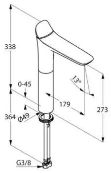 Baterie Kludi Ambienta 532980575 (lavoar) - 2