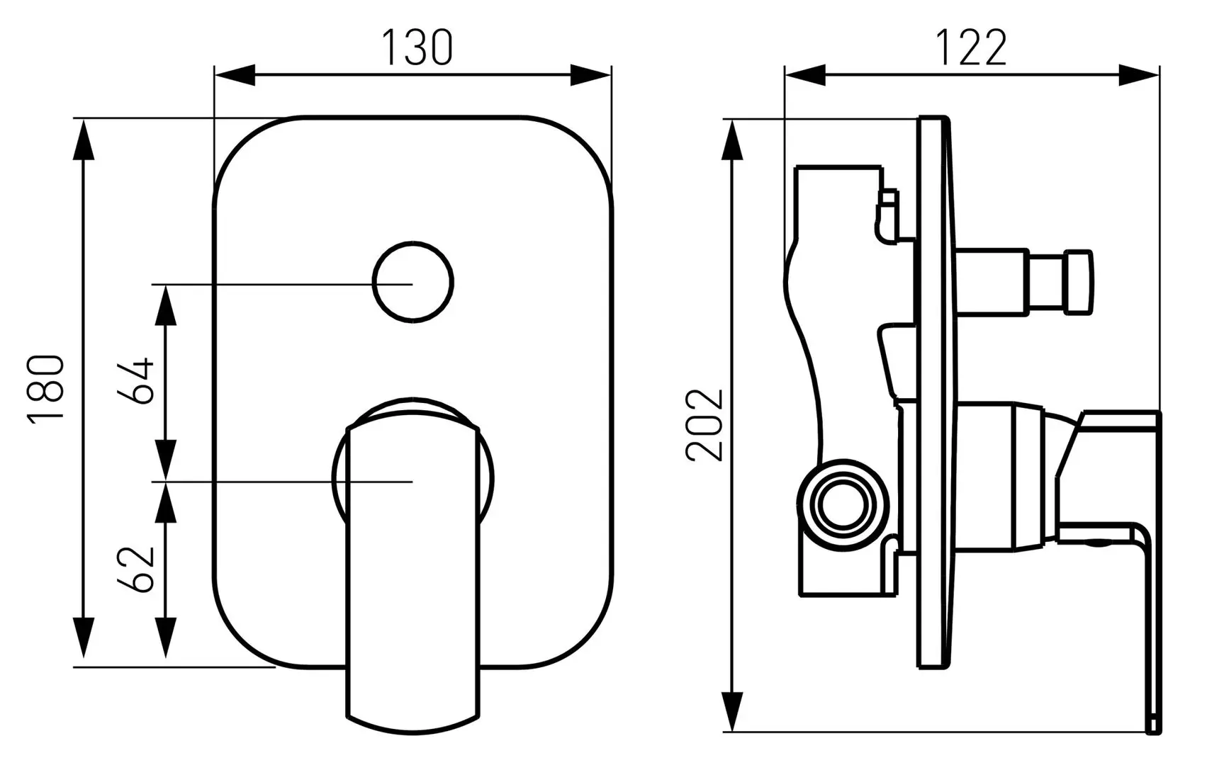 Смеситель для душа Ferro Alba VerdeLine BLB7PVL (Chrome)