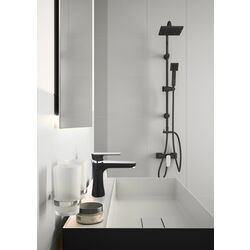 Baterie pentru lavoar Ferro Algeo Square BAQ2BLC (Black/Chrome) Thumb