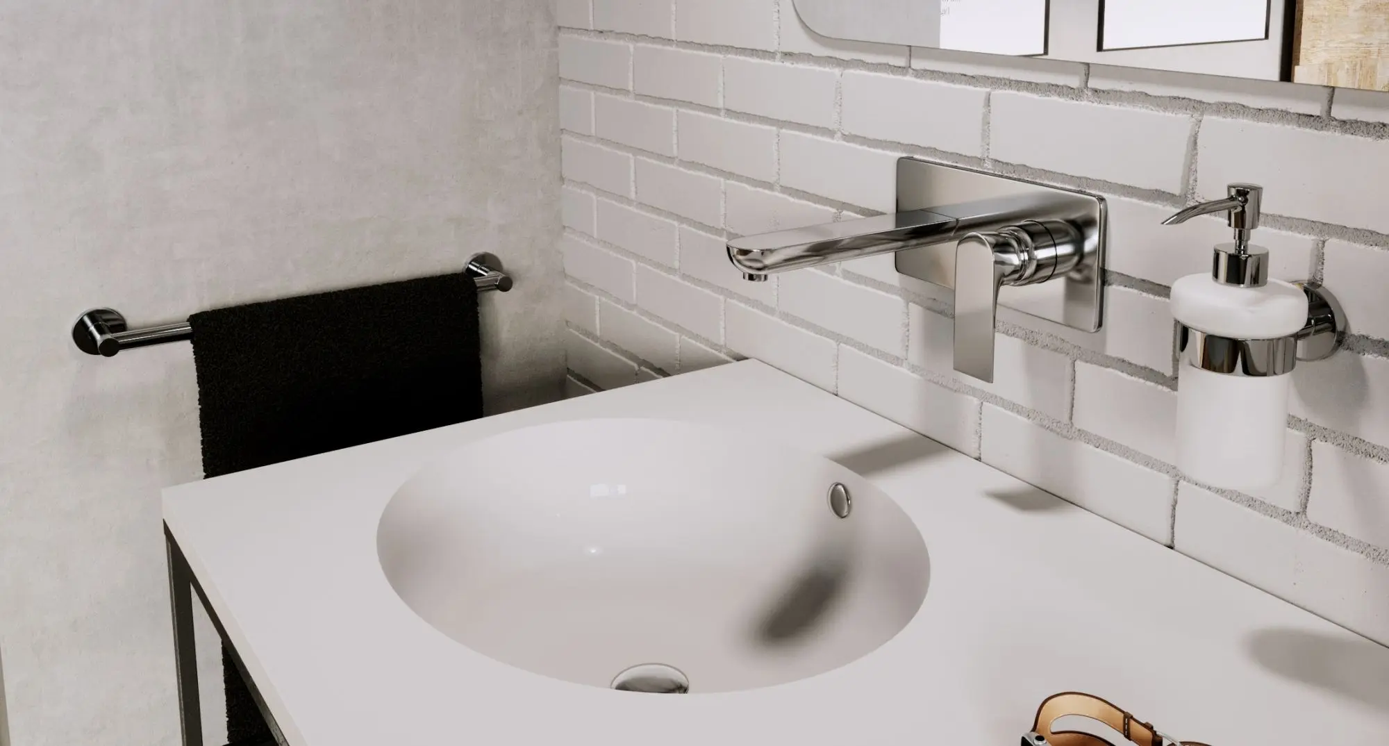 Baterie pentru lavoar Ferro Algeo Square BAQ3PA18 (Chrome)