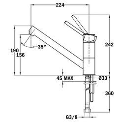 Baterie pentru chiuveta Teka AUK 913 (Chrome) Thumb
