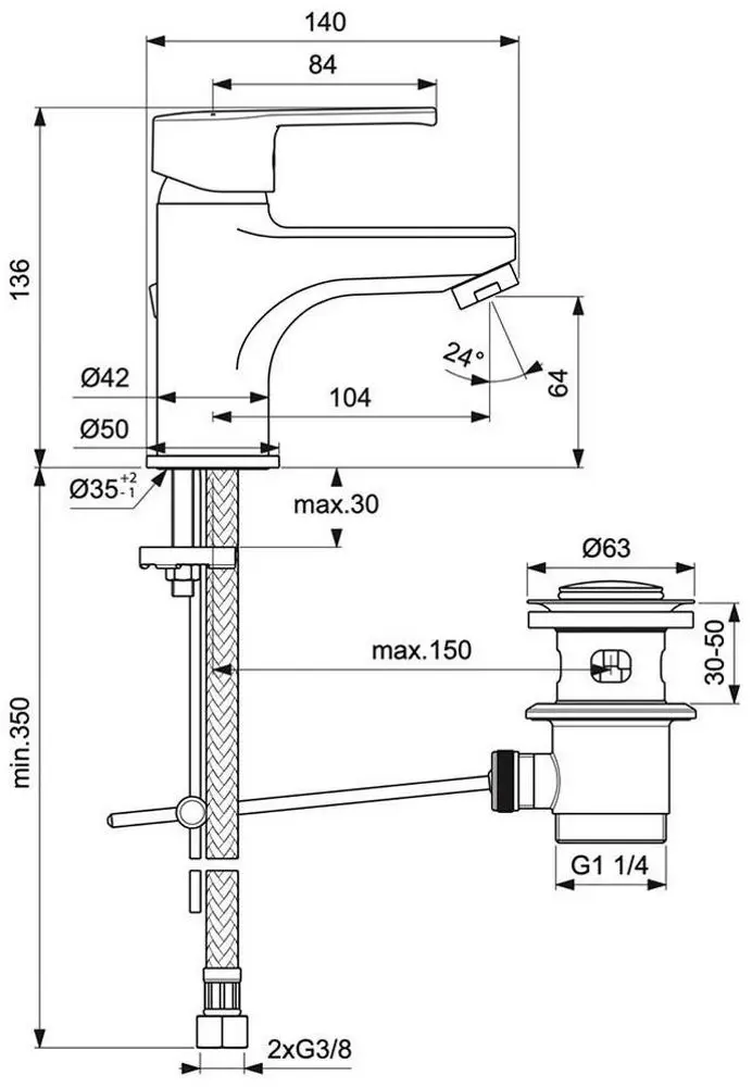 Baterie pentru lavoar Ideal Standart IdealStream B1262AA (Chrome) - 2