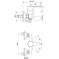 Baterie pentru dus Ideal Standart Idealstream B1266AA (Chrome) Thumb