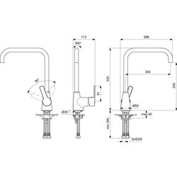 Baterie pentru chiuveta Ideal Standart Stream Projects B1488AA (Chrome) Thumb