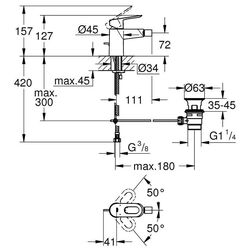 Смеситель для биде Grohe BauLoop 23338000 (Chrome) Thumb