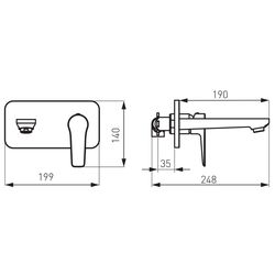 Baterie pentru lavoar Ferro Adore BDR3PA (White/Chrome) Thumb