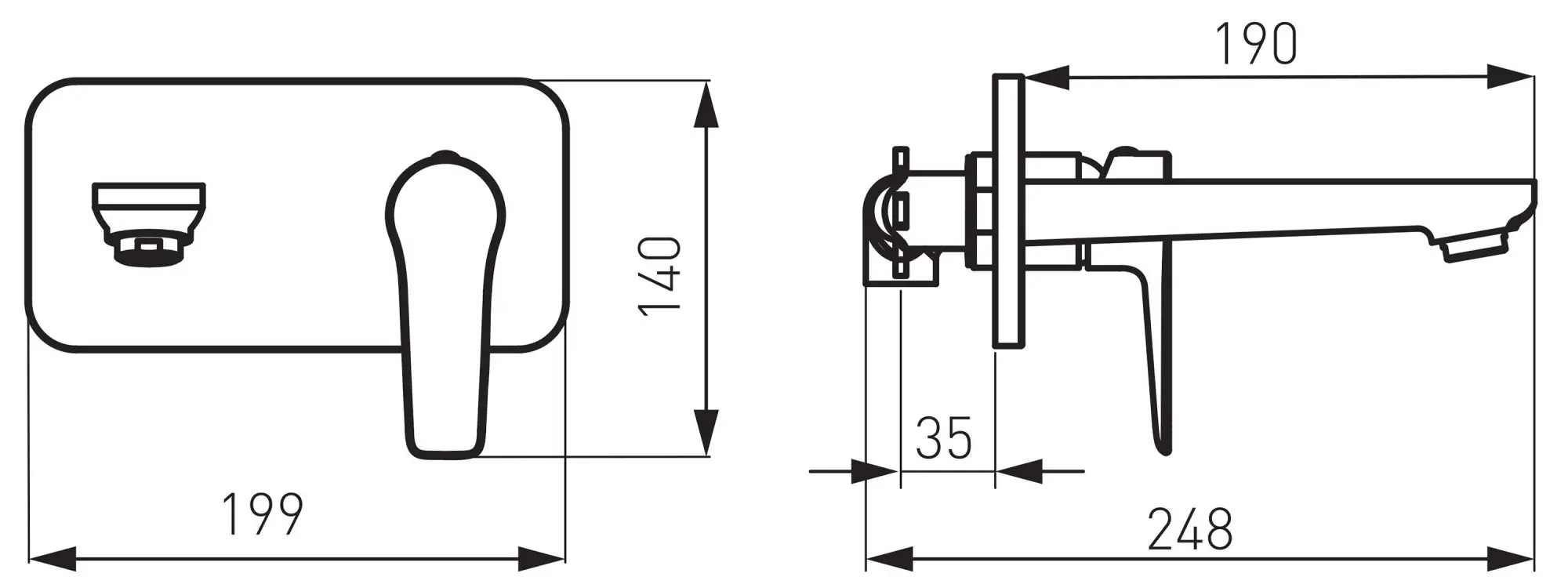 Baterie pentru lavoar Ferro Adore BDR3PA (White/Chrome)