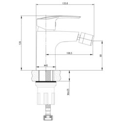 Baterie pentru bideu Imprese Blatna 40185 (Chrome) Thumb