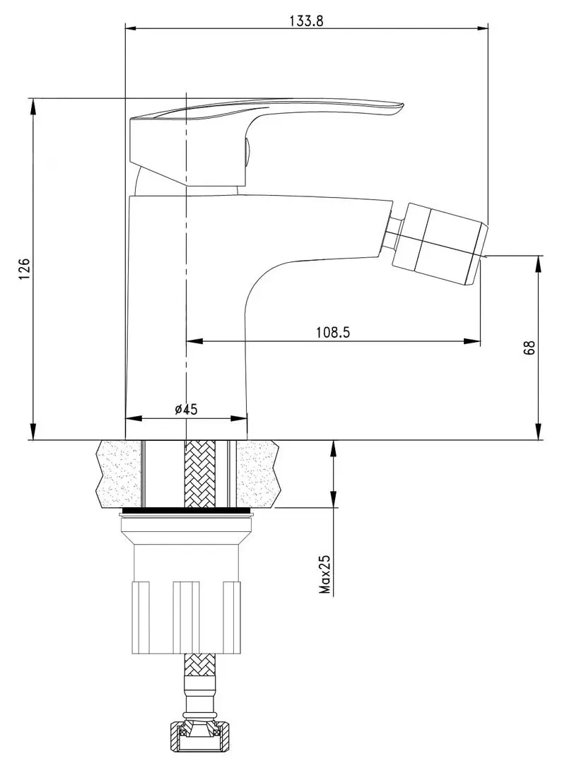 Baterie pentru bideu Imprese Blatna 40185 (Chrome) - 4