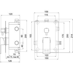 Baterie pentru cada si dus Ferro Edge BOX36051RX.0 (Chrome) Thumb