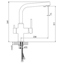 Baterie pentru chiuveta Imprese Daicy 55009B-F (Black) Thumb