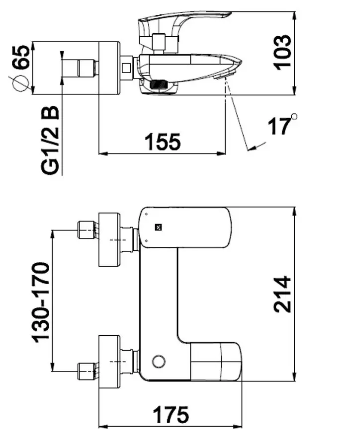 Baterie pentru cada si dus Herz Elite e30 UH00373 (Chrome)