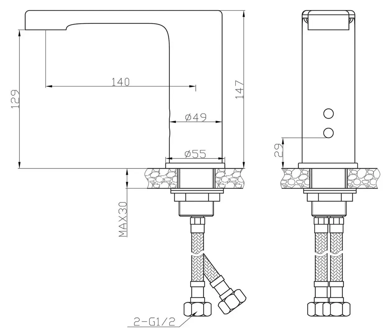 Кран для умывальника Creavit ES2400 (Chrome)
