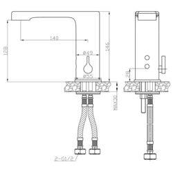 Baterie pentru lavoar Creavit ES2410 (Chrome) Thumb