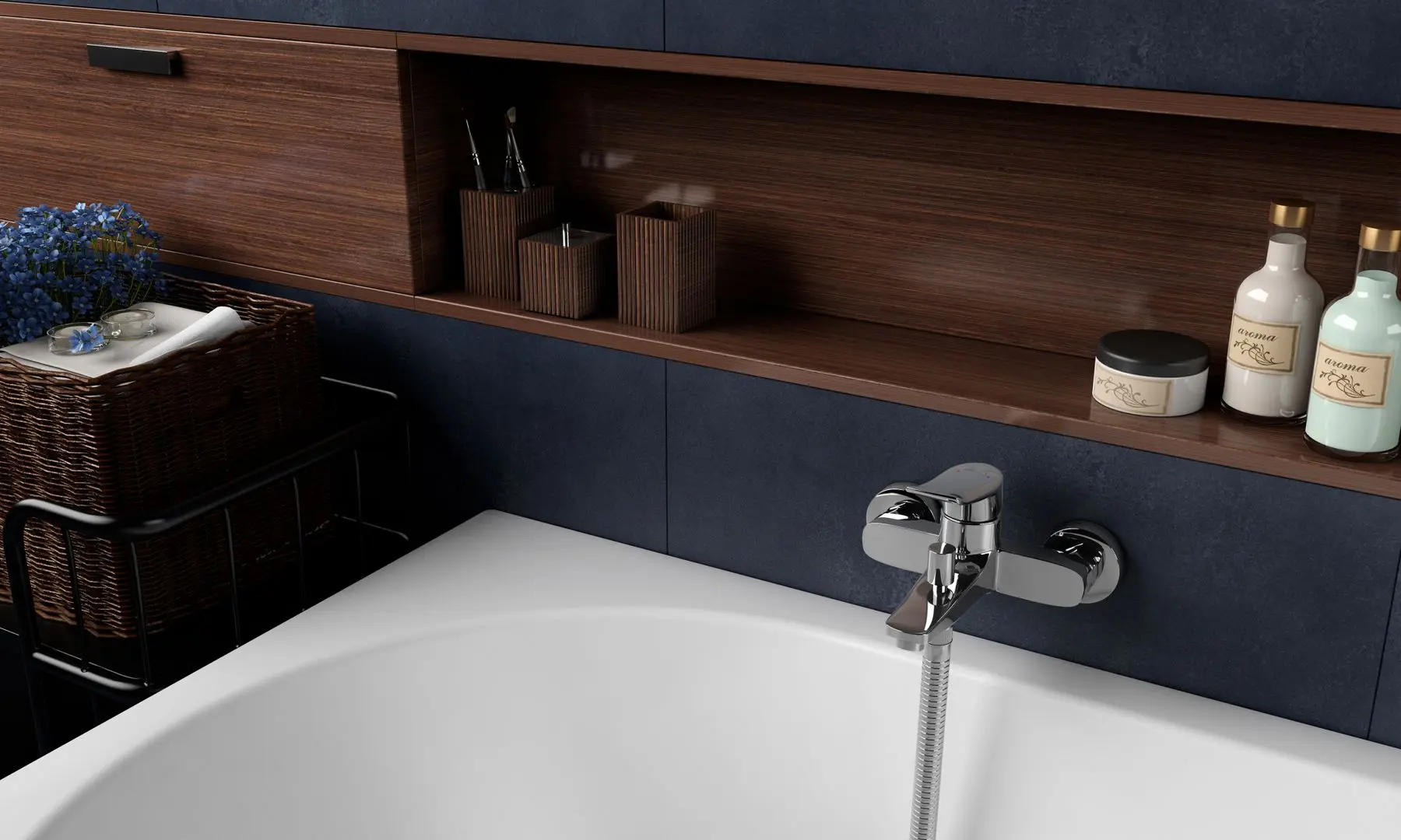 Baterie pentru cada si dus Ferro Espacio BES1 (Chrome) - 2