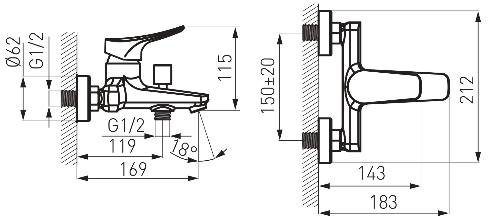 Baterie pentru cada si dus Ferro Espacio BES1 (Chrome) - 3