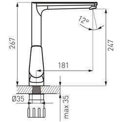 Смеситель для мойки Ferro Espacio BES4 (Chrome) Thumb