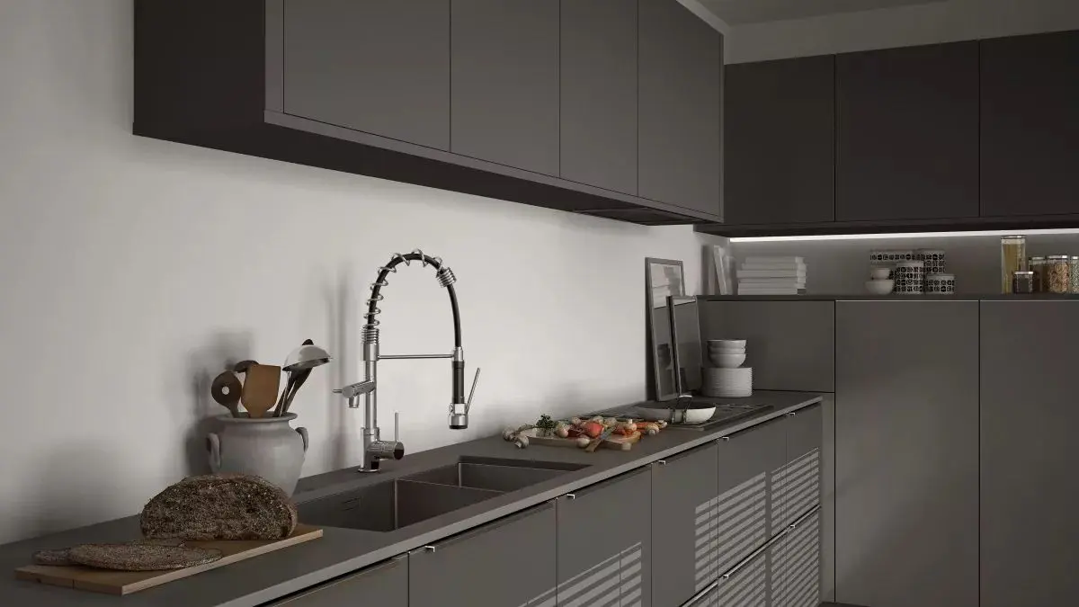 Baterie pentru chiuveta Ferro F-Master BFE41 (Chrome/Black) - 4