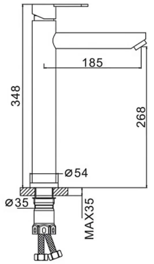 Baterie pentru lavoar Frap F10801-2 (Satin) - 3