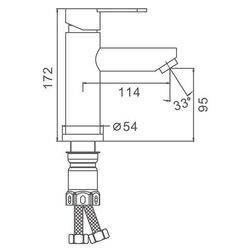 Baterie pentru lavoar Frap F10801 (Satin) Thumb