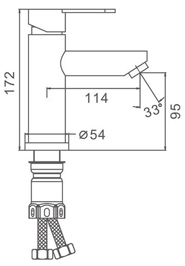 Baterie pentru lavoar Frap F10801 (Satin) - 6