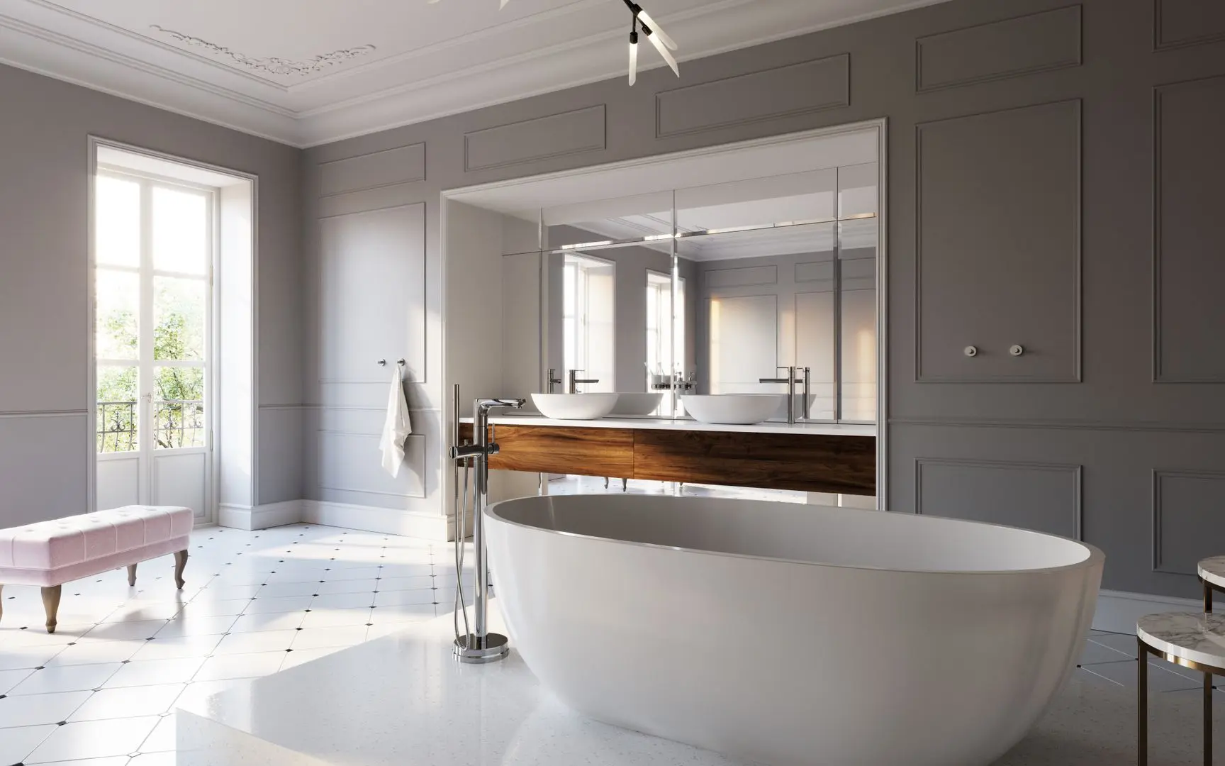 Смеситель для ванны и душа Ferro Fiesta BFI11F (Chrome)