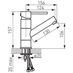 Baterie pentru lavoar Ferro Fiesta BFI2A (Chrome) Thumb