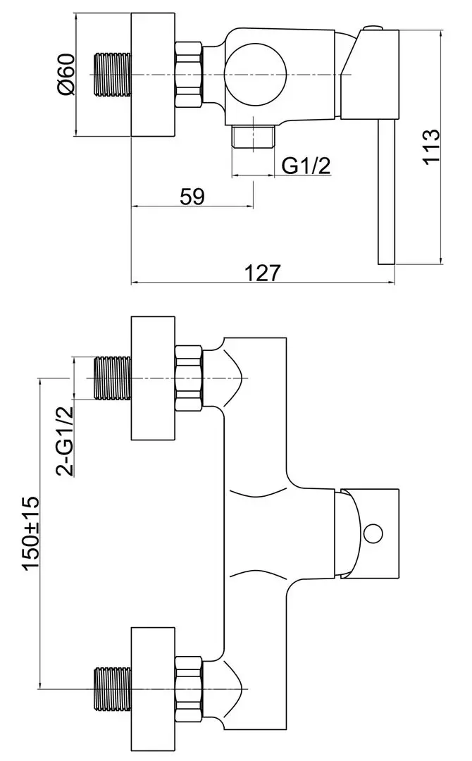 Смеситель для душа Ferro Fiesta BFI7 (Chrome)