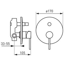 Смеситель для душа Ferro Fiesta BFI7P (Chrome) Thumb