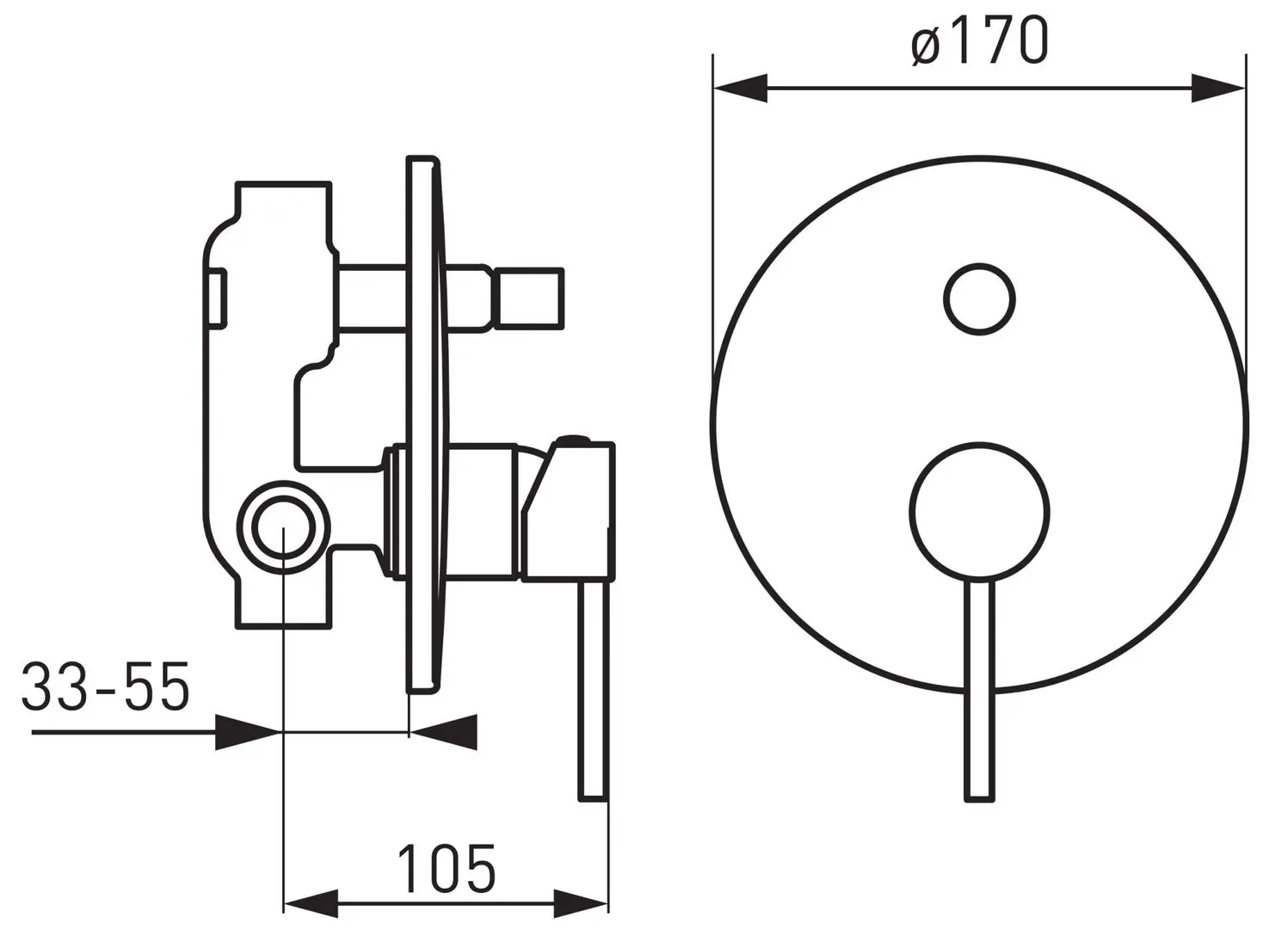 Смеситель для душа Ferro Fiesta BFI7P (Chrome)