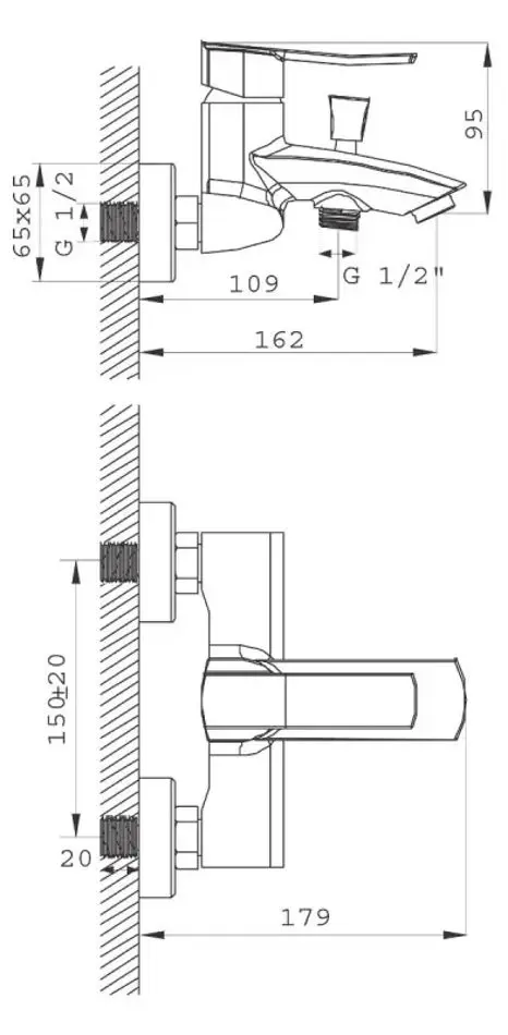 Baterie pentru cada si dus Ferro Florence BFL1VL (Chrome) - 2
