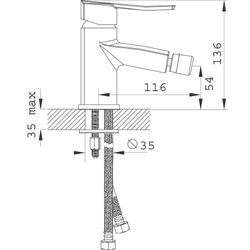 Baterie pentru bideu Ferro Florence BFL6VL (Chrome) Thumb