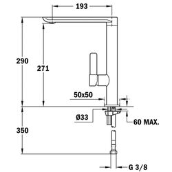 Baterie pentru chiuveta Teka FO 915 (Chrome) Thumb
