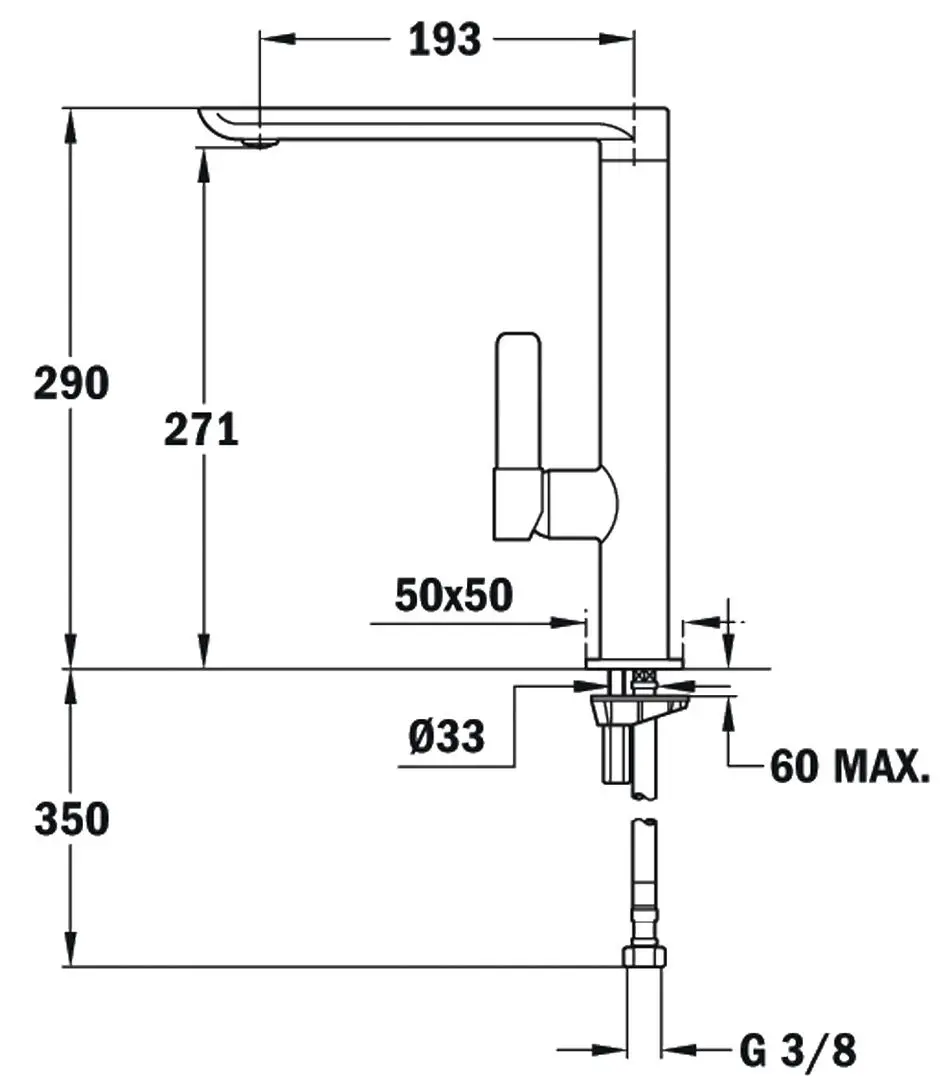 Baterie pentru chiuveta Teka FO 915 (Chrome) - 2