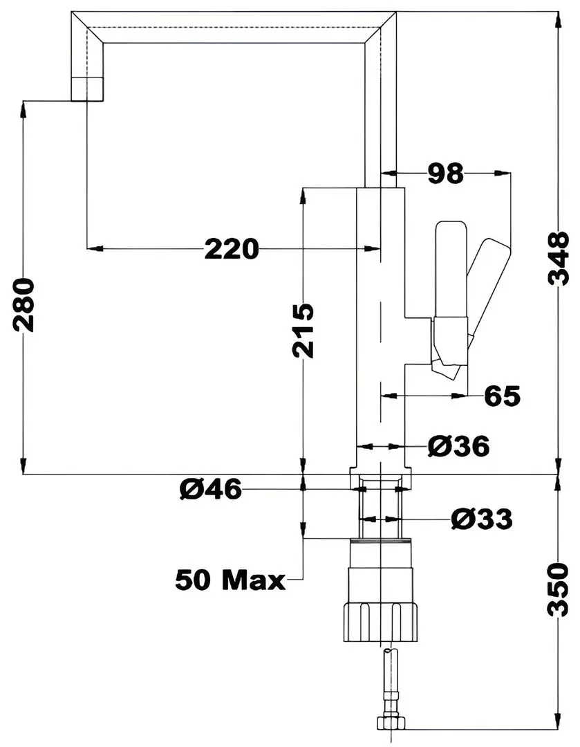 Baterie pentru chiuveta Teka Total FOT 990 (Chrome) - 2