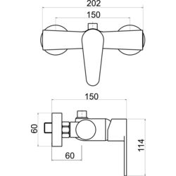Смеситель для душа Ferro Fresh 96062/1.0 (Chrome) Thumb