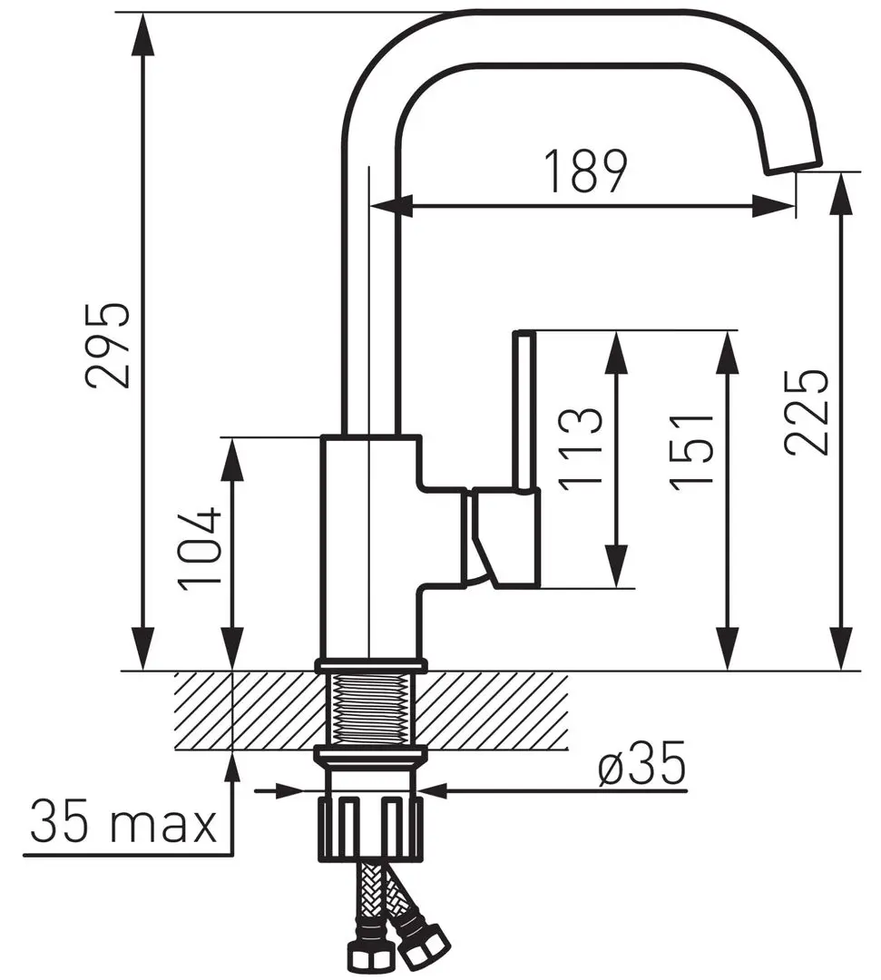 Baterie pentru chiuveta Ferro Freya BFR42S (Sand)