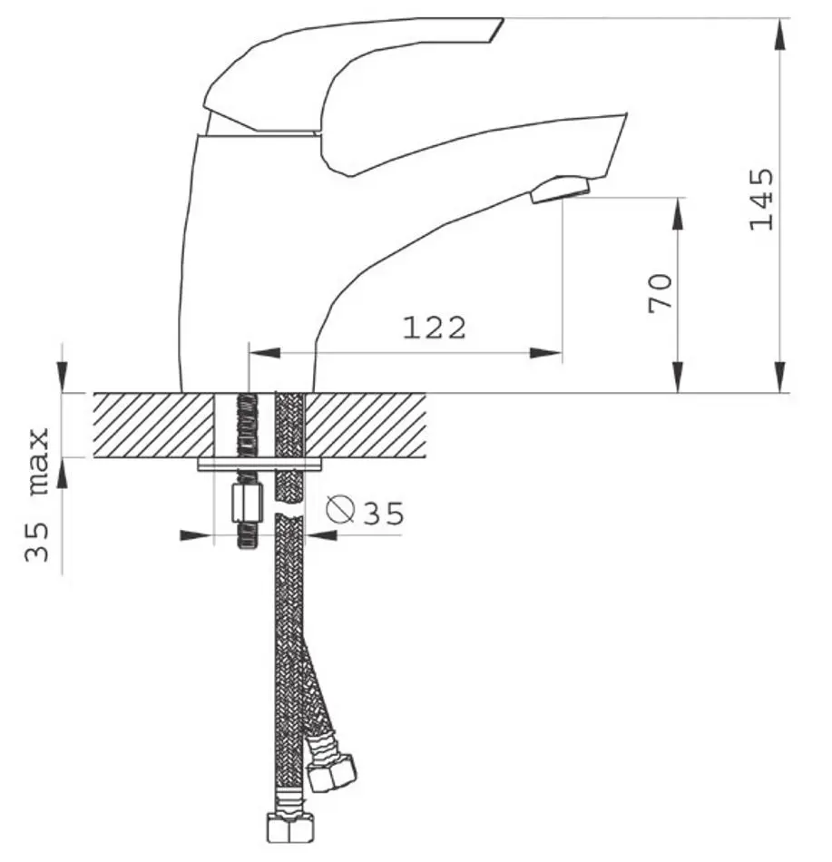 Смеситель для умывальника Ferro Genova VerdeLine BGE2VL (Chrome)