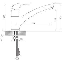 Смеситель для мойки Ferro Genova VerdeLine BGE4VL (Chrome) Thumb